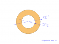 Perfil de Silicona TS4053,529,5 - formato tipo Tubo - forma de tubo