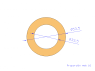 Perfil de Silicona TS4053,533,5 - formato tipo Tubo - forma de tubo