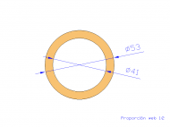 Perfil de Silicona TS405341 - formato tipo Tubo - forma de tubo