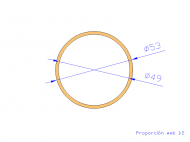 Perfil de Silicona TS405349 - formato tipo Tubo - forma de tubo