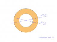 Perfil de Silicona TS4055,531,5 - formato tipo Tubo - forma de tubo