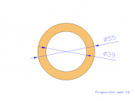 Perfil de Silicona TS405539 - formato tipo Tubo - forma de tubo