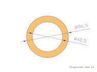 Perfil de Silicona TS4056,540,5 - formato tipo Tubo - forma de tubo