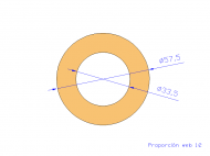 Perfil de Silicona TS4057,533,5 - formato tipo Tubo - forma de tubo