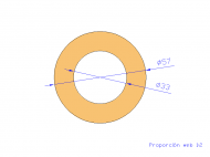 Perfil de Silicona TS405733 - formato tipo Tubo - forma de tubo