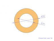 Perfil de Silicona TS405834 - formato tipo Tubo - forma de tubo