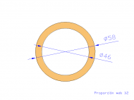 Perfil de Silicona TS405846 - formato tipo Tubo - forma de tubo