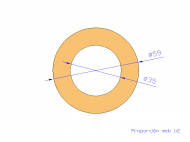 Perfil de Silicona TS405935 - formato tipo Tubo - forma de tubo