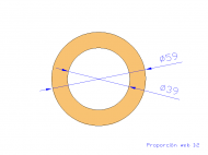 Perfil de Silicona TS405939 - formato tipo Tubo - forma de tubo