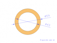 Perfil de Silicona TS405943 - formato tipo Tubo - forma de tubo