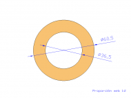 Perfil de Silicona TS4060,536,5 - formato tipo Tubo - forma de tubo