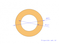 Perfil de Silicona TS406137 - formato tipo Tubo - forma de tubo