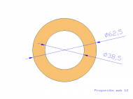 Perfil de Silicona TS4062,538,5 - formato tipo Tubo - forma de tubo