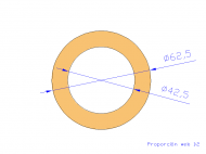 Perfil de Silicona TS4062,542,5 - formato tipo Tubo - forma de tubo