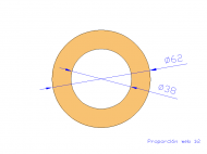 Perfil de Silicona TS406238 - formato tipo Tubo - forma de tubo