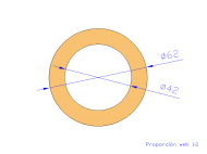 Perfil de Silicona TS406242 - formato tipo Tubo - forma de tubo