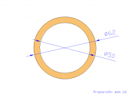 Perfil de Silicona TS406250 - formato tipo Tubo - forma de tubo