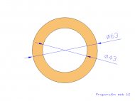 Perfil de Silicona TS406343 - formato tipo Tubo - forma de tubo