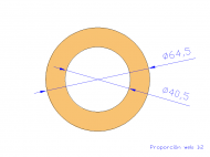 Perfil de Silicona TS4064,540,5 - formato tipo Tubo - forma de tubo