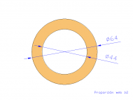 Perfil de Silicona TS406444 - formato tipo Tubo - forma de tubo