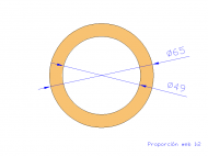 Perfil de Silicona TS406549 - formato tipo Tubo - forma de tubo