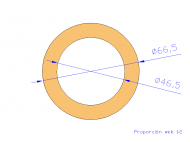 Perfil de Silicona TS4066,546,5 - formato tipo Tubo - forma de tubo