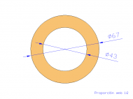 Perfil de Silicona TS406743 - formato tipo Tubo - forma de tubo