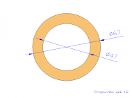 Perfil de Silicona TS406747 - formato tipo Tubo - forma de tubo