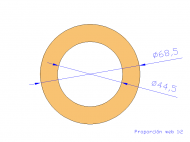 Perfil de Silicona TS4068,544,5 - formato tipo Tubo - forma de tubo