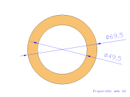 Perfil de Silicona TS4069,549,5 - formato tipo Tubo - forma de tubo