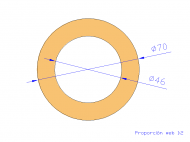 Perfil de Silicona TS407046 - formato tipo Tubo - forma de tubo