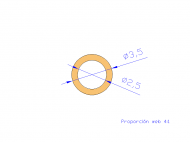 Perfil de Silicona TS5003,502,5 - formato tipo Tubo - forma de tubo