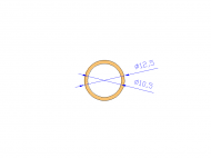 Perfil de Silicona TS5012,510,5 - formato tipo Tubo - forma de tubo