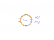 Perfil de Silicona TS5014,512,5 - formato tipo Tubo - forma de tubo