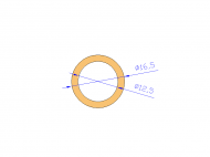 Perfil de Silicona TS5016,512,5 - formato tipo Tubo - forma de tubo