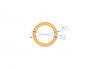 Perfil de Silicona TS501713 - formato tipo Tubo - forma de tubo