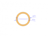 Perfil de Silicona TS501915 - formato tipo Tubo - forma de tubo