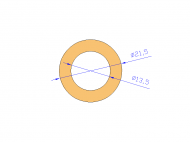 Perfil de Silicona TS5021,513,5 - formato tipo Tubo - forma de tubo