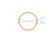 Perfil de Silicona TS5021,519,5 - formato tipo Tubo - forma de tubo