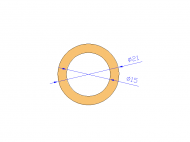 Perfil de Silicona TS502115 - formato tipo Tubo - forma de tubo