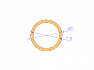 Perfil de Silicona TS502218 - formato tipo Tubo - forma de tubo