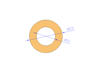 Perfil de Silicona TS502313 - formato tipo Tubo - forma de tubo