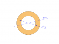 Perfil de Silicona TS502616 - formato tipo Tubo - forma de tubo