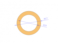 Perfil de Silicona TS502719 - formato tipo Tubo - forma de tubo