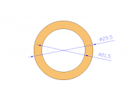 Perfil de Silicona TS5029,521,5 - formato tipo Tubo - forma de tubo