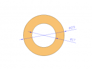 Perfil de Silicona TS502917 - formato tipo Tubo - forma de tubo