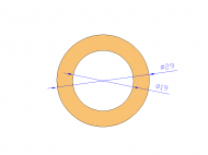 Perfil de Silicona TS502919 - formato tipo Tubo - forma de tubo