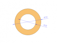 Perfil de Silicona TS503018 - formato tipo Tubo - forma de tubo