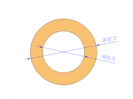 Perfil de Silicona TS5032,520,5 - formato tipo Tubo - forma de tubo