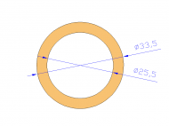 Perfil de Silicona TS5033,525,5 - formato tipo Tubo - forma de tubo